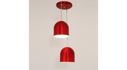Pendente Sevilha 2L - Verniz Vermelho - Auremar