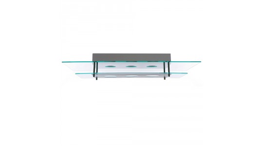 Plafon Genova Retangular - Transparente - 3L - Auremar