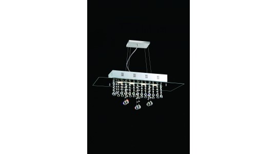 Pendente Valencia Cristal - Preto - 4 Lâmpadas - Auremar