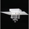 Plafon Malaga Cristal - Branco - 4 Lâmpadas - Auremar