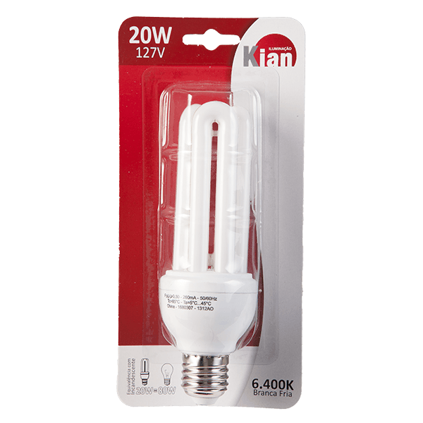 Lampada Eletronica Compacta - E27 - 20W - 127V